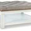 Living Room Ashley Furniture | Kanwyn Upholstered Ottoman Coffee Table