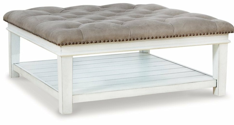 Living Room Ashley Furniture | Kanwyn Upholstered Ottoman Coffee Table