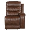 Living Room Homelegance (Homerica East) | Homelegance Furniture Putnam Power Right Side Reclining Chair With Usb Port In Brown 9405Br-Rrpw