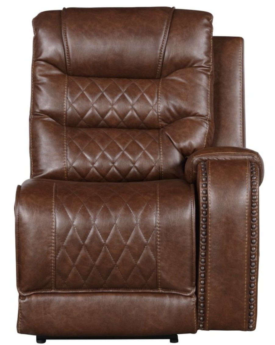 Living Room Homelegance (Homerica East) | Homelegance Furniture Putnam Power Right Side Reclining Chair With Usb Port In Brown 9405Br-Rrpw