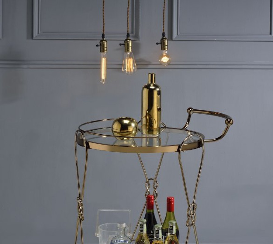 Dining Room ACME | Zekera Champagne Serving Cart