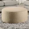 Living Room FOA East | Stephney Ottoman, Gray/Gold