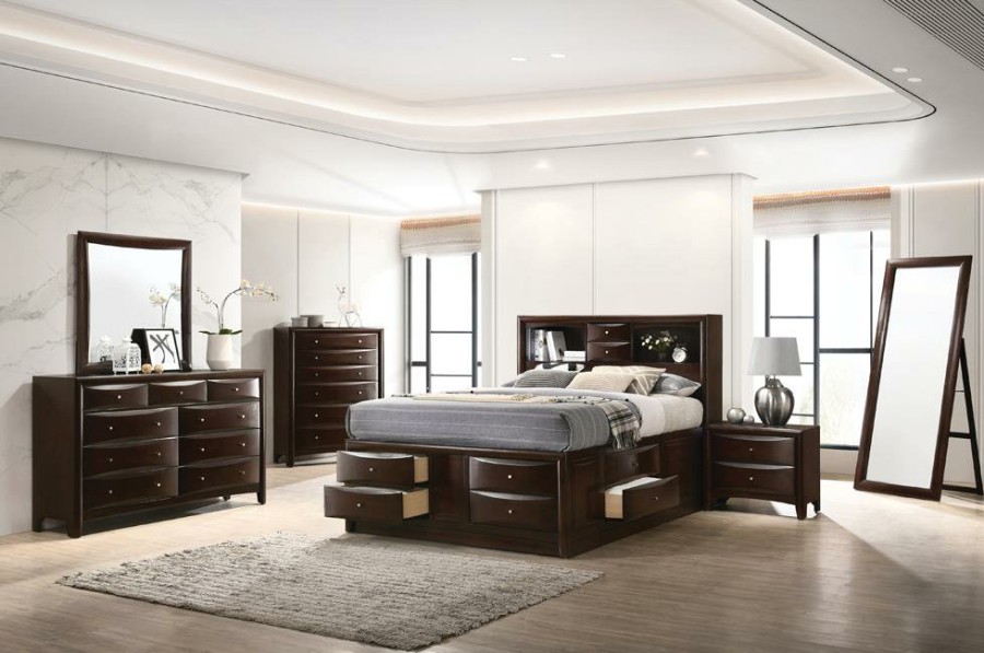 Bedroom Coaster Z2 Premium | Phoenix Cappuccino Queen Five Piece Bedroom Set