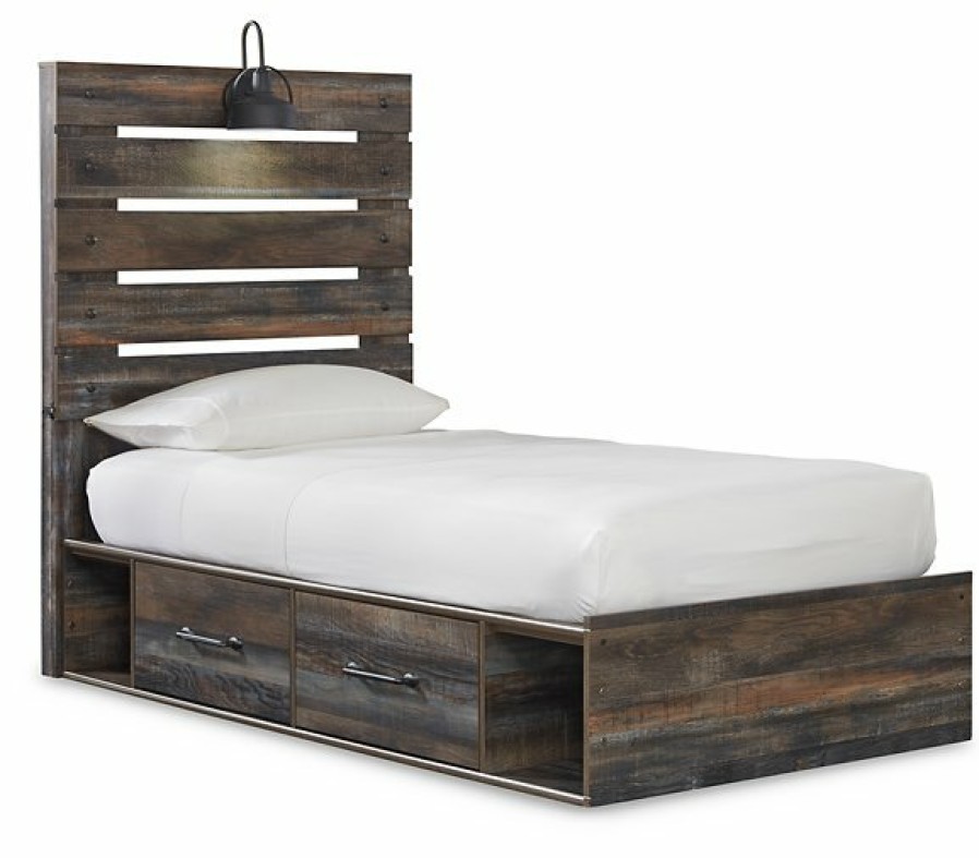 Bedroom Ashley Furniture | Drystan Bed With 2 Storage Drawers