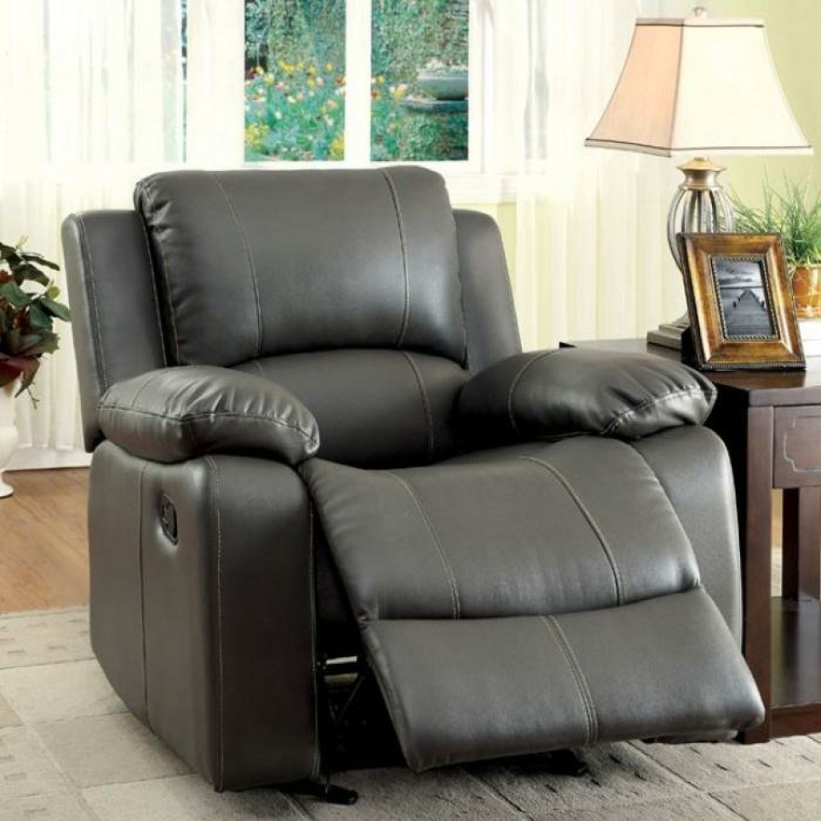 Living Room FOA East | Sarles Gray Glider Recliner