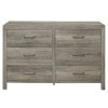 Bedroom Homelegance (Homerica East) | Homelegance Furniture Mandan 6 Drawer Dresser In Weathered Gray 1910Gy-5