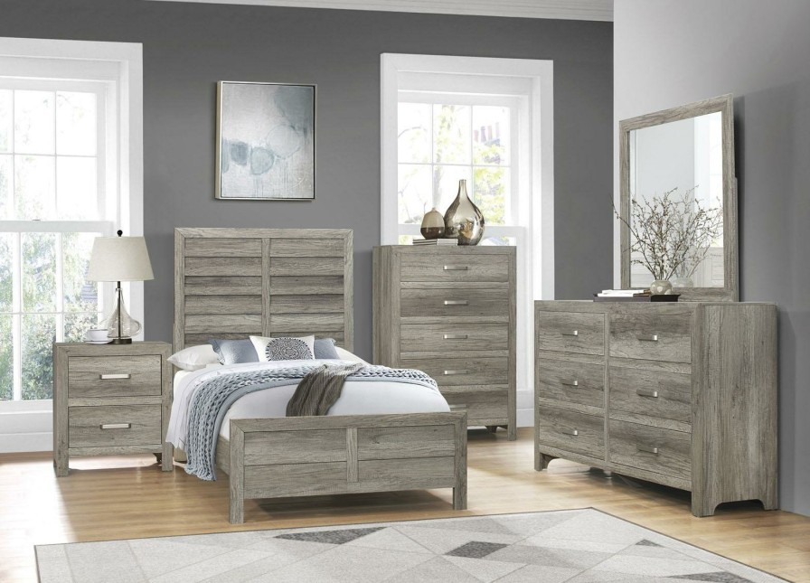 Bedroom Homelegance (Homerica East) | Homelegance Furniture Mandan 6 Drawer Dresser In Weathered Gray 1910Gy-5