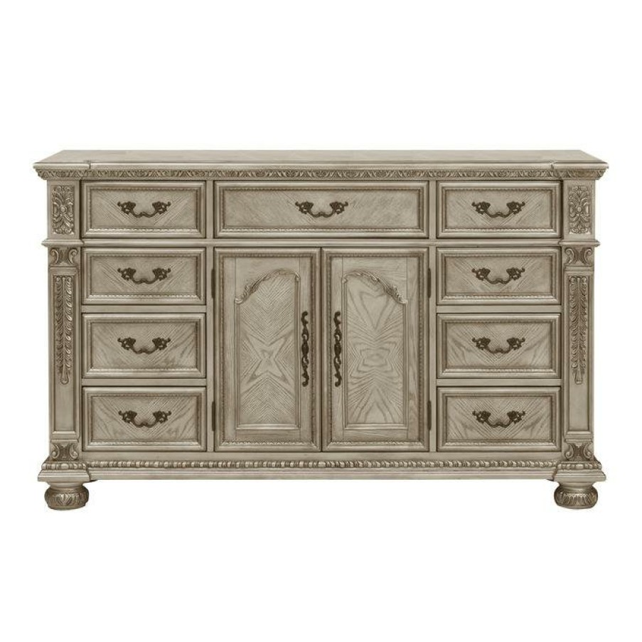 Bedroom Homelegance (Homerica East) | Homelegance Catalonia Dresser In Platinum Gold 1824Pg-5