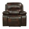 Living Room Homelegance (Homerica East) | Homelegance Furniture Mahala Power Glider Recliner Chair In Brown 8200Brw-1Pw