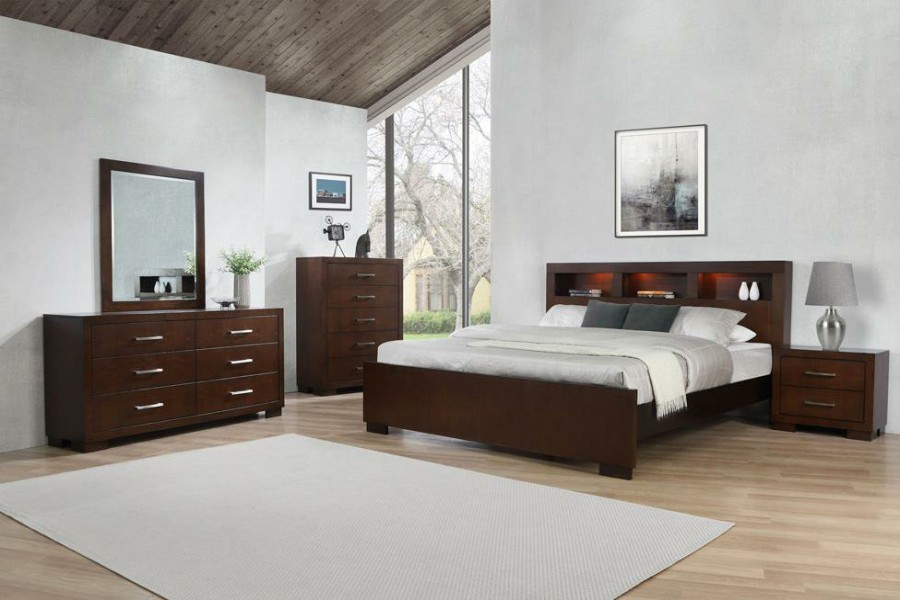 Bedroom Coaster Z2 Premium | Jessica Dark Cappuccino Queen Four Piece Bedroom Set With Storage Bed