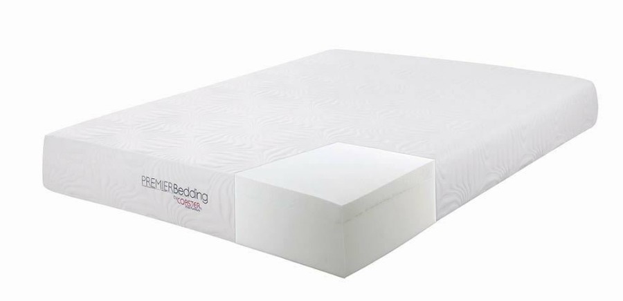 Mattress Coaster Z2 Premium | Key White 10 Inch Eastern King Memory Foam Mattress