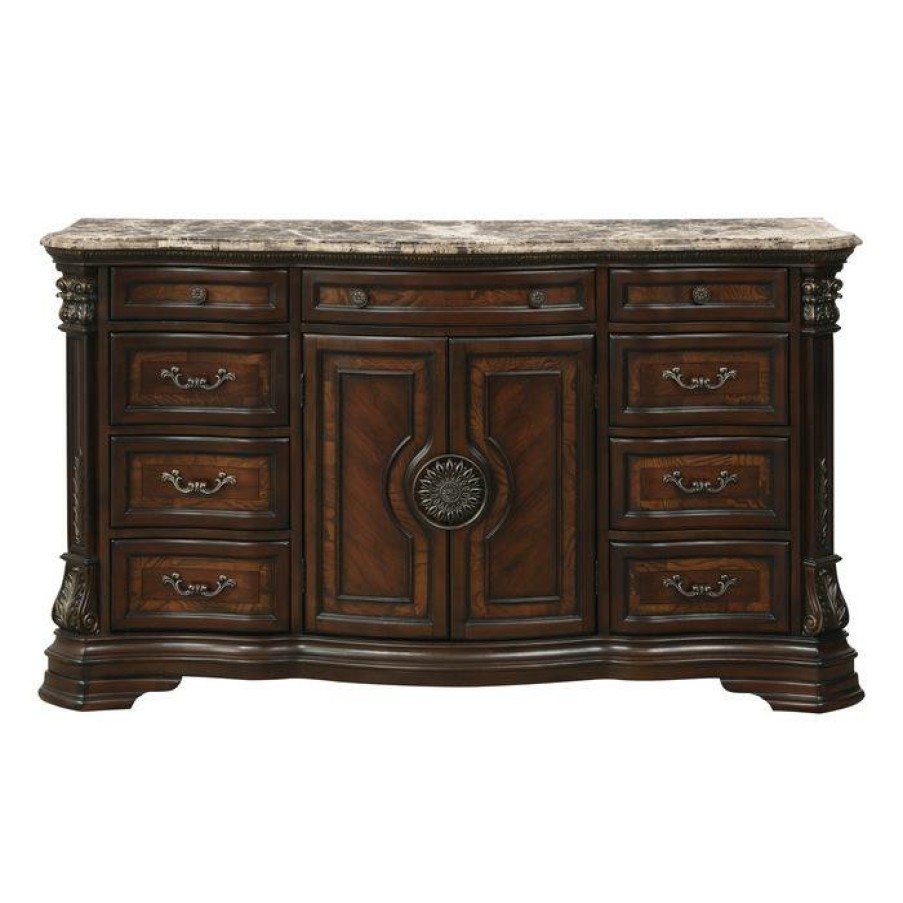 Bedroom Homelegance (Homerica East) | Homelegance Antoinetta Dresser In Warm Cherry 1919-5