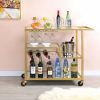 Dining Room ACME | Adamsen Champagne & Mirror Serving Cart