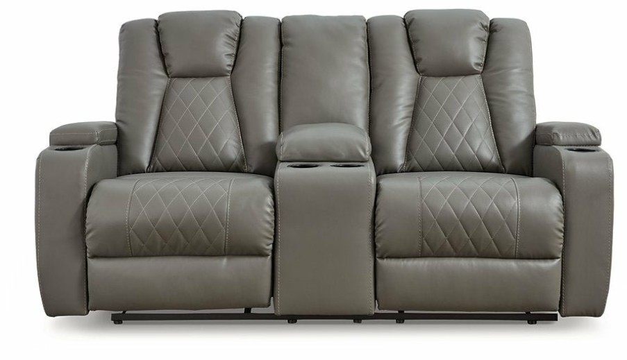 Living Room Ashley Furniture | Mancin Reclining Loveseat With Console