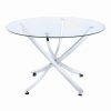 Dining Room Coaster Z2 Premium | Walsh Contemporary Chrome Dining Table