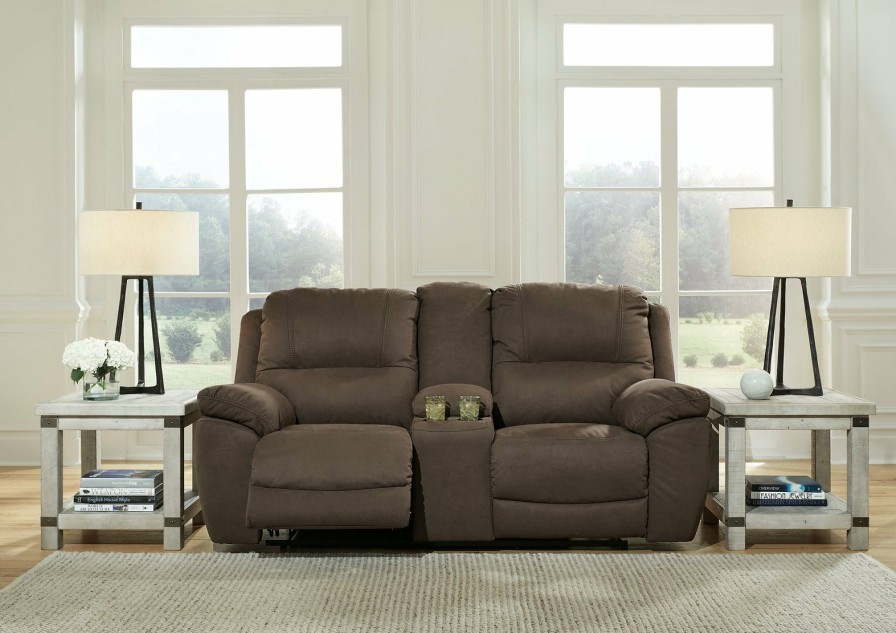 Living Room Ashley Furniture | Next-Gen Gaucho Power Reclining Loveseat With Console