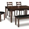 Dining Room Ashley Furniture | Coviar Dining Table And Chairs With Bench (Set Of 6)