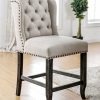 Dining Room FOA East | Sania Iii Antique Black, Ivory Counter Ht. Wingback Chair (2/Ctn)