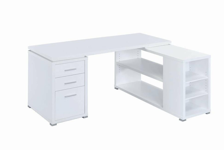 Home Office Coaster Z2 Premium | Yvette White Executive Desk