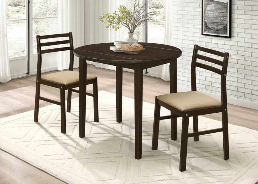 Dining Room Coaster Z2 Premium | G130005 Casual Cappuccino Three Piece Dining Set