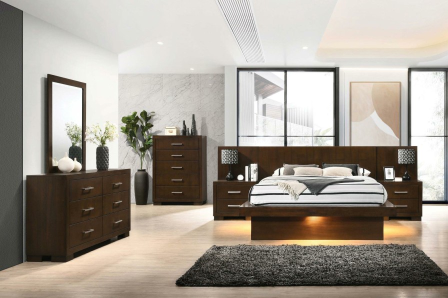 Bedroom Coaster Z2 Premium | Jessica Dark Cappuccino King Four Piece Bedroom Set