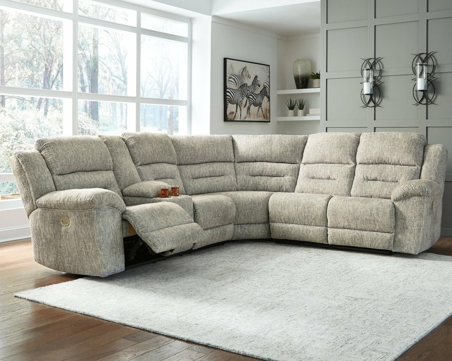 Living Room Ashley Furniture | Family Den 3-Piece Power Reclining Sectional