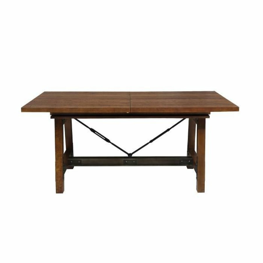 Dining Room Homelegance (Homerica East) | Homelegance Holverson Dining Table In Rustic Brown 1715-94