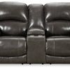 Living Room Ashley Furniture | Hallstrung Power Reclining Loveseat With Console