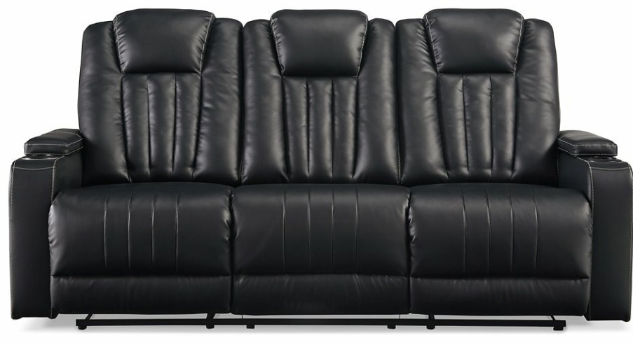 Living Room Ashley Furniture | Center Point Reclining Sofa With Drop Down Table