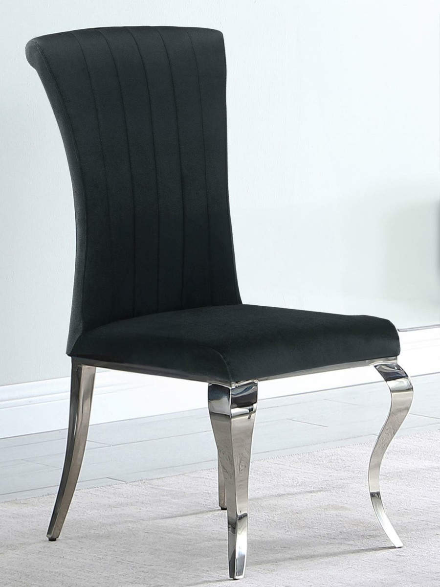 Dining Room Coaster Z2 Premium | Hollywood Glam Chrome Side Chair