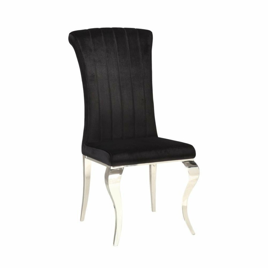 Dining Room Coaster Z2 Premium | Hollywood Glam Chrome Side Chair