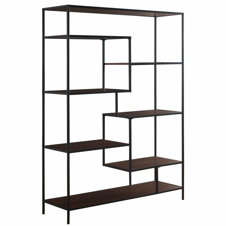 Home Office Coaster Z2 Premium | Modern Black Metal Bookcase