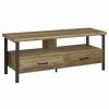 Entertainment Coaster Z2 Premium | Rustic Weathered Pine 60" Tv Console