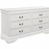 Bedroom Coaster Z2 Premium | Louis Philippe White Six Drawer Dresser