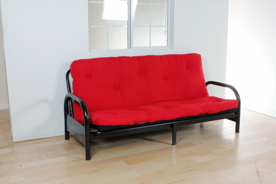 Mattress ACME East | Nabila Red & Black Full Futon Mattress, 6"H