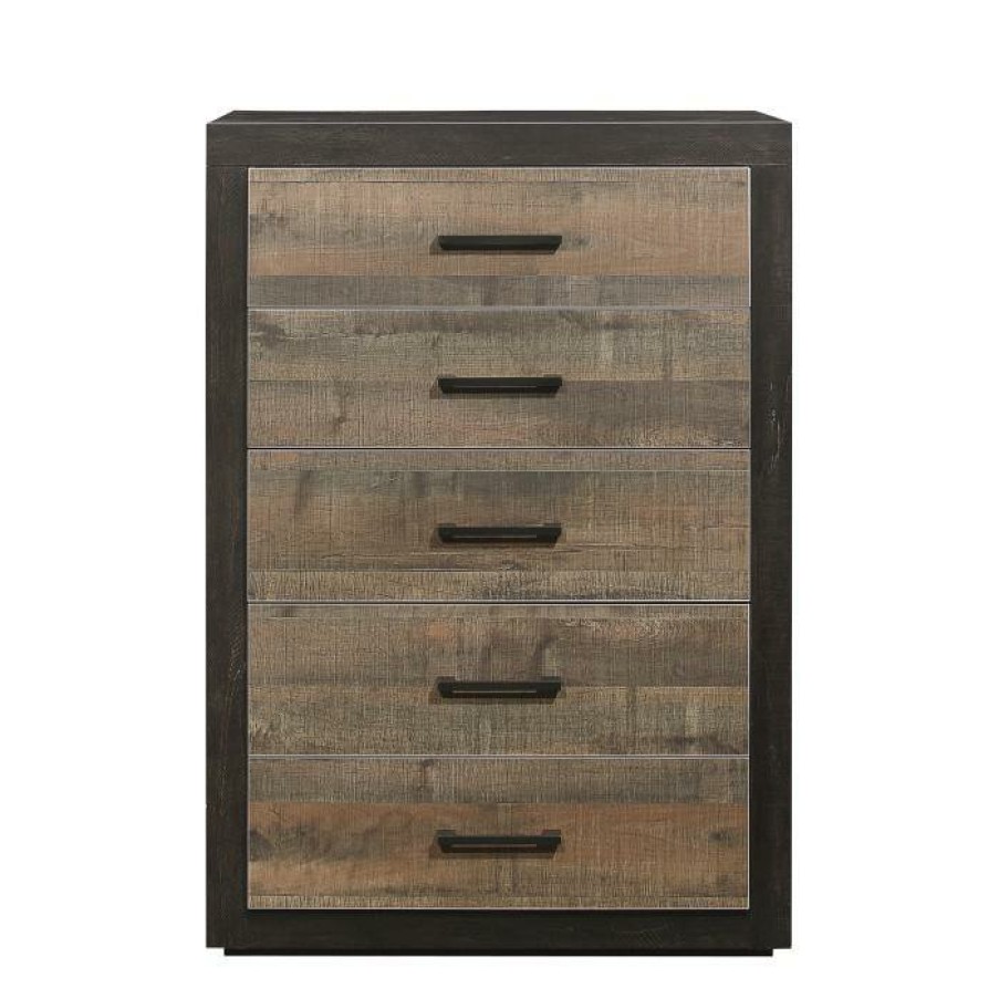 Bedroom Homelegance (Homerica East) | Homelegance Miter Chest In Rustin Mahogany & Dark Ebony 1762-9