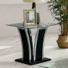 Living Room FOA East | Staten Glossy Black/Chrome End Table