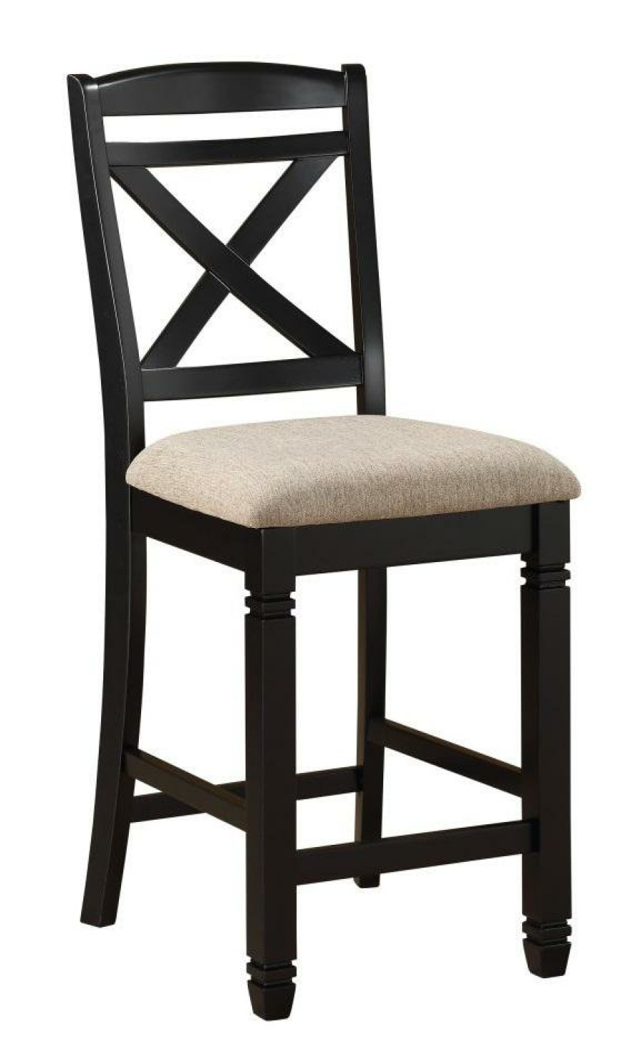 Living Room Homelegance (Homerica East) | Homelegance Baywater Counter Height Chair In Black (Set Of 2)