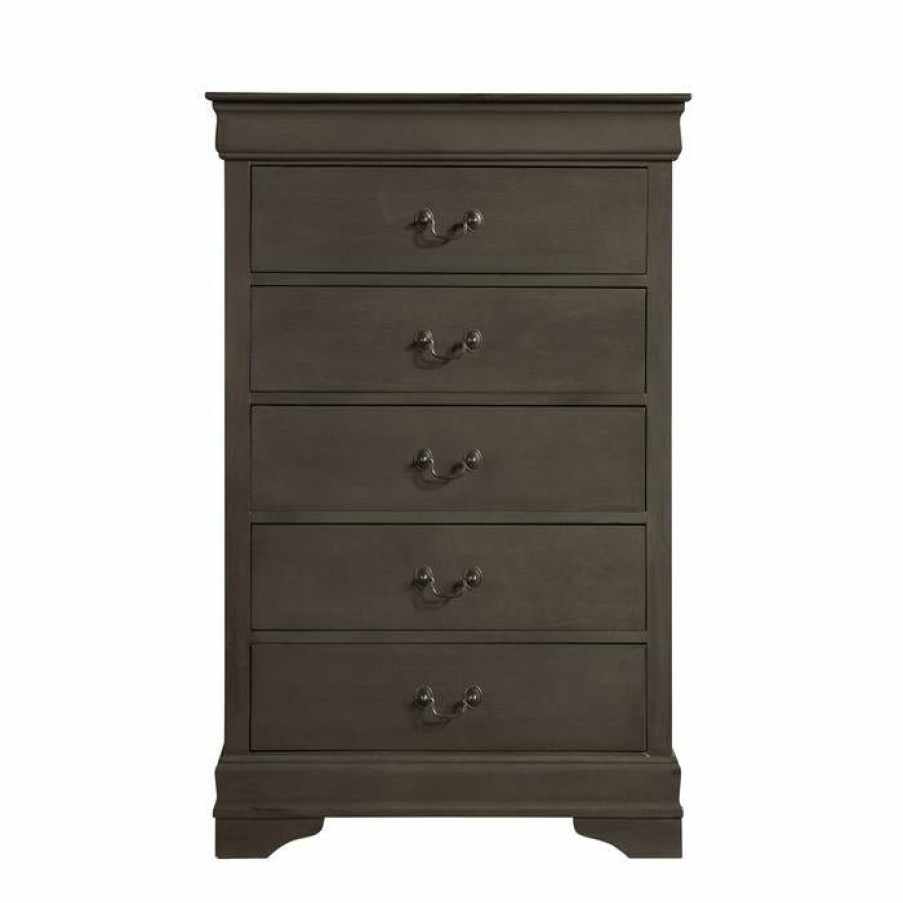 Bedroom Homelegance (Homerica East) | Homelegance Mayville 5 Drawer Chest In Gray 2147Sg-9