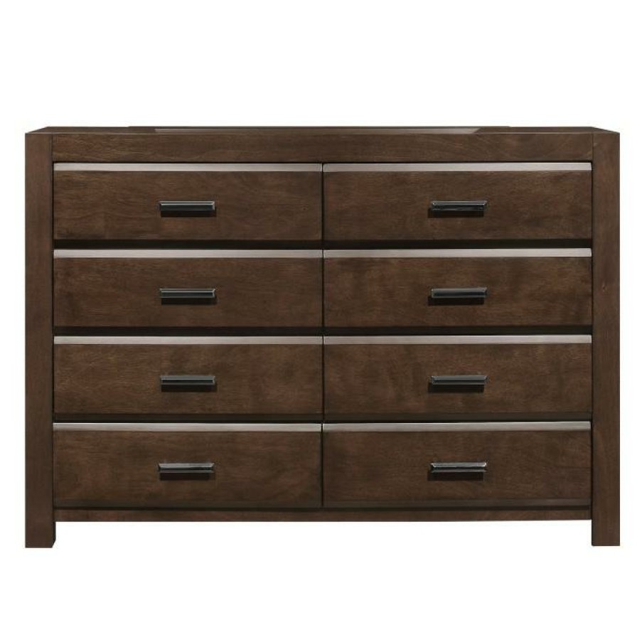 Bedroom Homelegance (Homerica East) | Homelegance Furniture Erwan 8 Drawer Dresser In Dark Walnut 1961-5