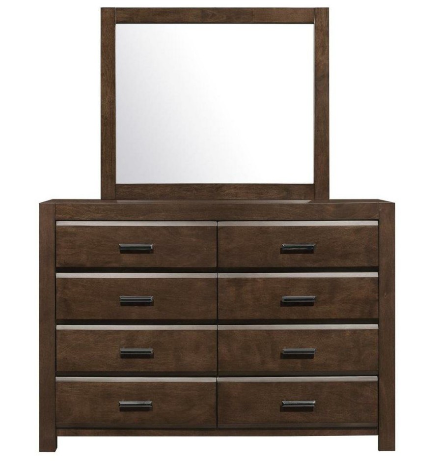 Bedroom Homelegance (Homerica East) | Homelegance Furniture Erwan 8 Drawer Dresser In Dark Walnut 1961-5