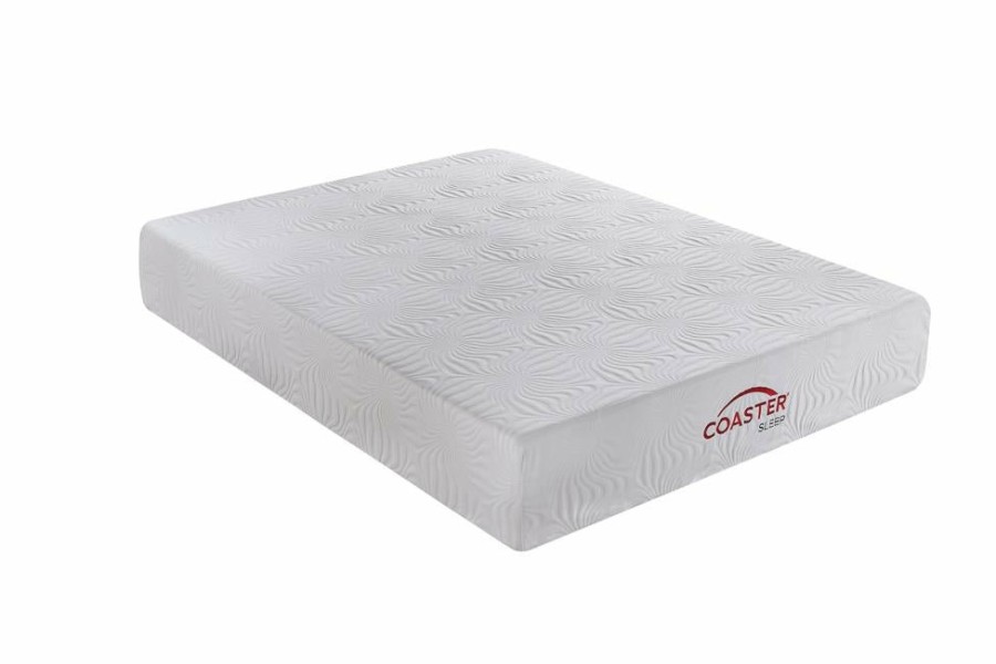 Mattress Coaster Z2 Premium | Ian White 12 Inch Eastern King Memory Foam Mattress