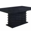 Dining Room Coaster Z2 Premium | Stanton Contemporary Black Rectangular Dining Table