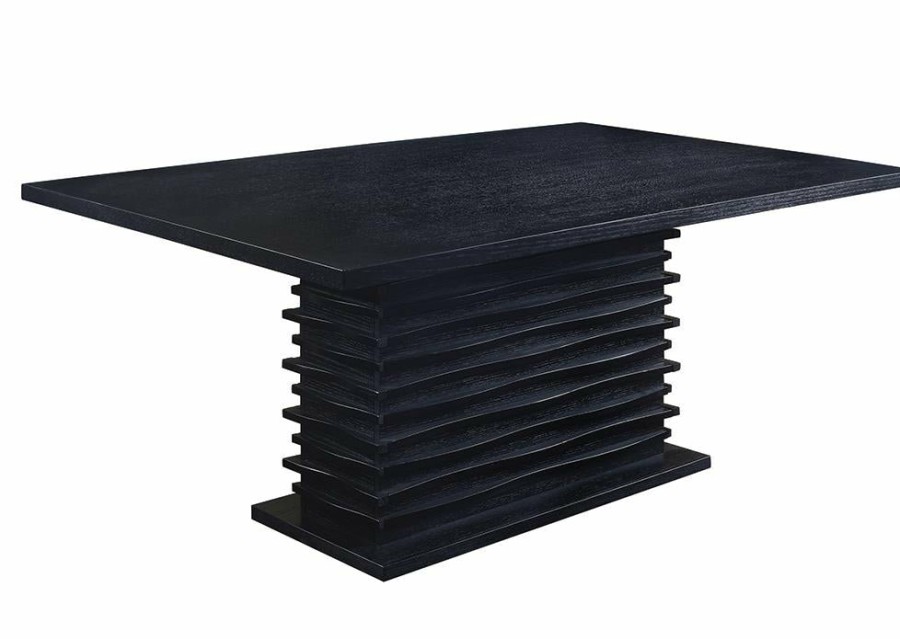 Dining Room Coaster Z2 Premium | Stanton Contemporary Black Rectangular Dining Table