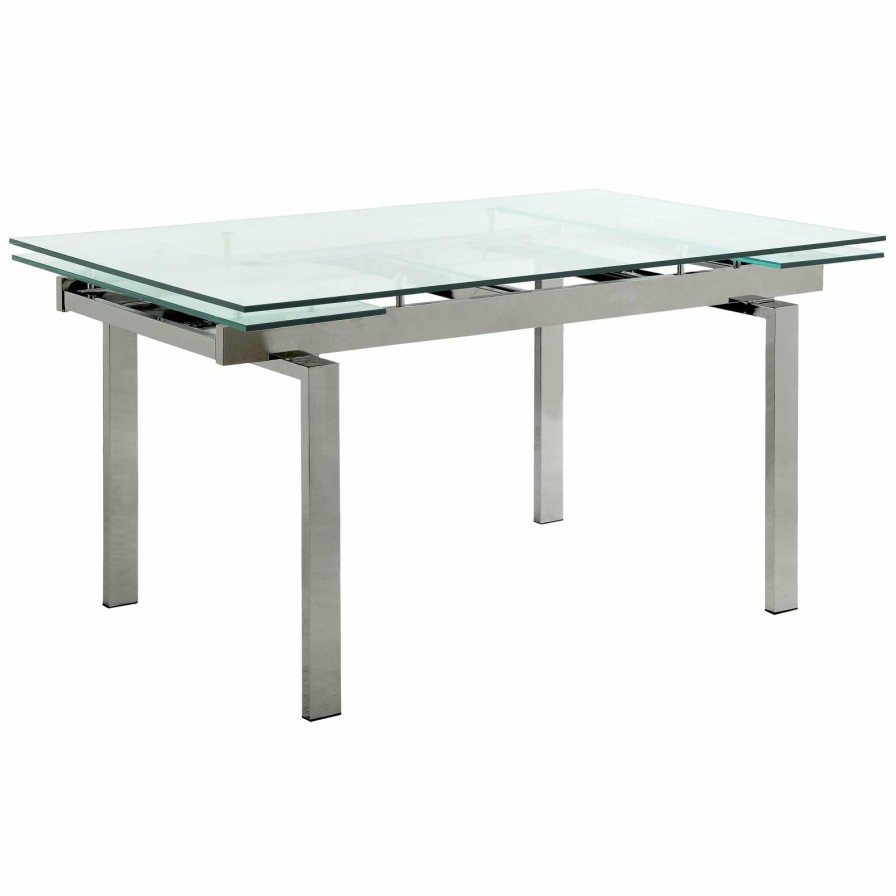 Dining Room Coaster Z2 Premium | G106281 Contemporary Wexford Chrome Dining Table