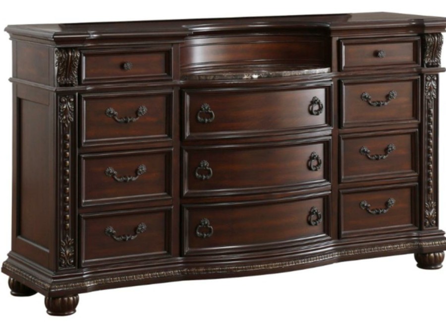 Bedroom Homelegance (Homerica East) | Homelegance Cavalier Dresser In Dark Cherry 1757-5