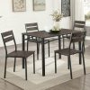 Dining Room FOA East | Westport Antique Brown/Black 5 Pc. Dining Table Set