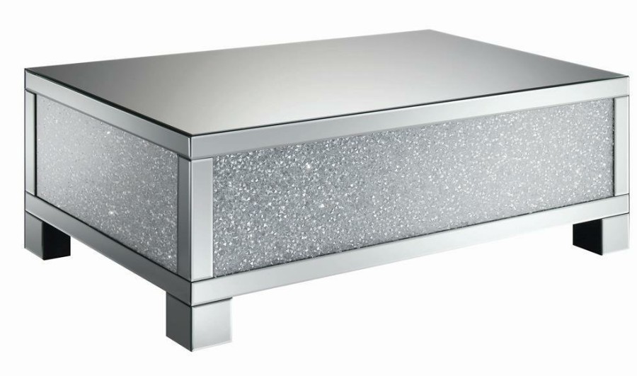 Living Room Coaster Z2 Premium | G722498 Contemporary Silver Coffee Table