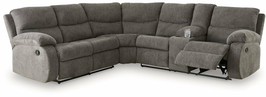 Living Room Ashley Furniture | Museum 2-Piece Reclining Sectional