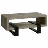 Living Room Coaster Z2 Premium | Industrial Grey Driftwood Open Coffee Table